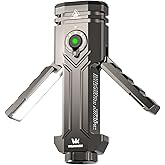 Wurkkos HD02 Flat LED Flashlight, Magnetic Deformation, 3200 Lumens, 5000 mAh Rechargeable, 3000K-6500K, Four-Light Sources, Folding Wing Lighting/Spotlight/UV Light/Green Light/MagneticTail,IPX6