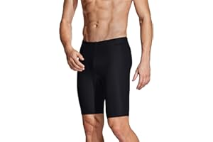 TSLA Men's Swim Jammers, Athletic Racing Swimming Shorts Trunks, UPF 50+ Sun Protection Endurance Triathlon Swimsuit
