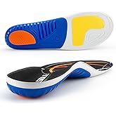 Valsole Plantar Fasciitis Insoles High Arch Support Inserts Orthotic Insoles for Flat Feet Women Men Heavy Duty Support Work Boots Insoles for Standing All Day (M:280mm(Men8-9.5/Women9-10.5), Black)