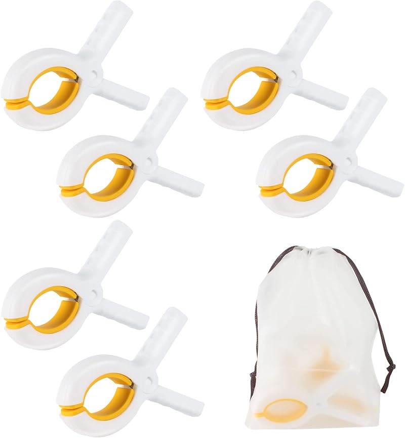 QOPAHI Beach Towel Clips 6 Pack Large Sunbed Clips Non-Slip with Bag