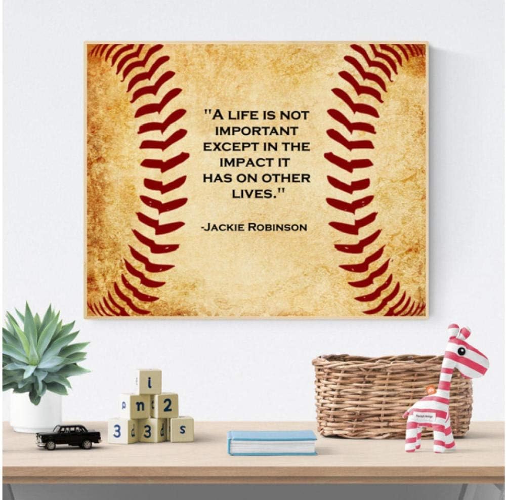 Cita de béisbol Jackie Robinson Cartel de Arte Impresiones Habitación
