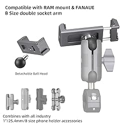 FANAUE Aluminum Phone Holder with 1" Ball Head