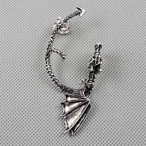 1 Pieces Earrings Ear Earring Supplies Hooks Stud Cuff Clip Punk XF077A Right Side Dragon