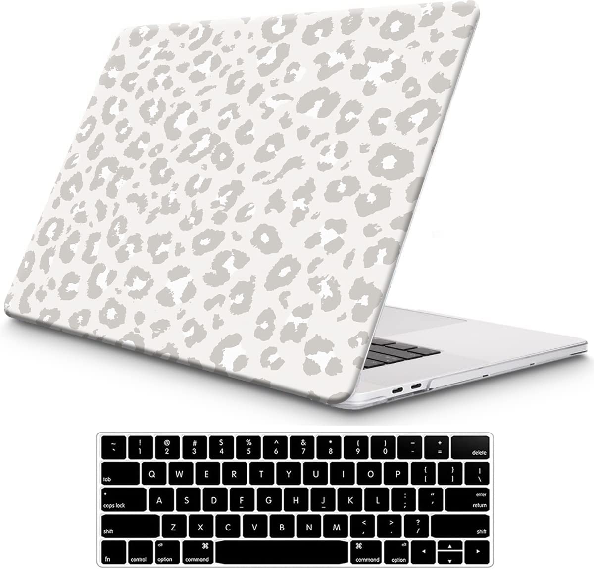 Photo 1 of Funut for MacBook Air 13 inch Case 2022 2021 2020 2019 2018 Release M1 A2337 A2179 A1932 with Touch ID, MacBook Air M1 Case Plastic Hard Shell Case Protective Cover & Keyboard Cover, Leopard Print