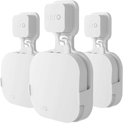 COOLWUFAN Wall Mount Holder for eero Pro WiFi System - White, 3 Pack
