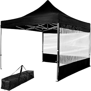 INSTENT® Pro 3x3m Faltpavillon, Alu Pavillon, WASSERDICHT (SGS geprüft) + UV-Schutz 50+ (TÜV Rheinland geprüft), inkl. Zubehör, Auswahl: Seitenteile + Farbe Weiß Champagner Blau Grün Rot Schwarz