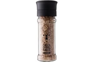 ORYX DESERT SALT Oryx Smoked Desert Salt Grinder Refillable – Sea-salt Alternative - Ceramic Mill for Coarse Kosher Mineral Smoked Salt - Unrefined Natural Kalahari Desert Salt, 3.52 oz