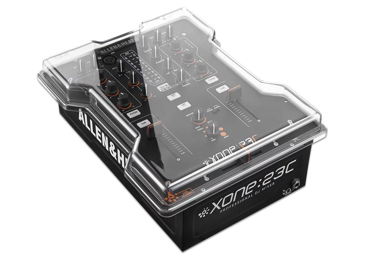 Decksaver LE Cover for Allen & Heath Xone 23 (C) - Super-Durable Polycarbonate Protective lid in Smoked Clear Colour, Made in The UK - The DJs' Choice for Unbeatable Protection