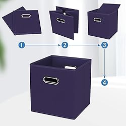 STOREONE 13 Inch Cube Organizer Bins ,Black Fabric