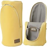 Sonic Sma-Sta Ash Standing Pen Case, Workspace Bag, Tech Accessories Organizer, Makeup Bag, Pencil Pouch Converts Into Smartphone Stand, Cosmetics Holder, and more, FD-8265-Y, Yellow