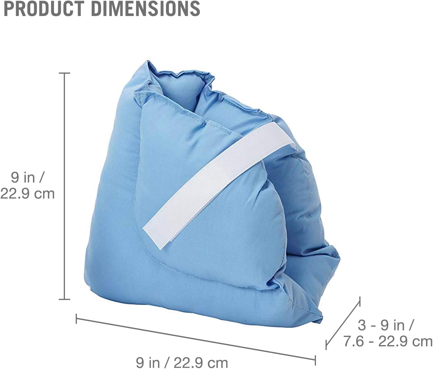 DMI Heel Cushion Protector Pillow to Relieve Pressure from Sores and Ulcers, Adjustable in Size, Blue: Health & Personal Care