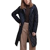 Pallivare Women Winter Thickened Quilted Puffer Coat with Hood Long Padded Down Puffer Jacket Overcoat Lightweight Warm