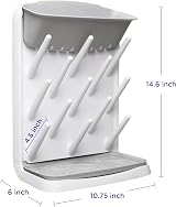 Ubbi Bottle Drying Rack Polypropylene White One Size view 2