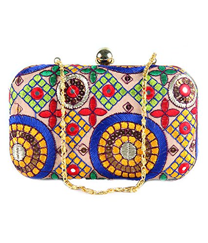 SAISHA Womens Clutch (Multi-Coloured) (Contemporary)