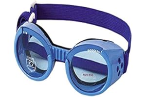 Doggles ILS Medium Shiny Blue Frame with Blue Lens Dog Goggles