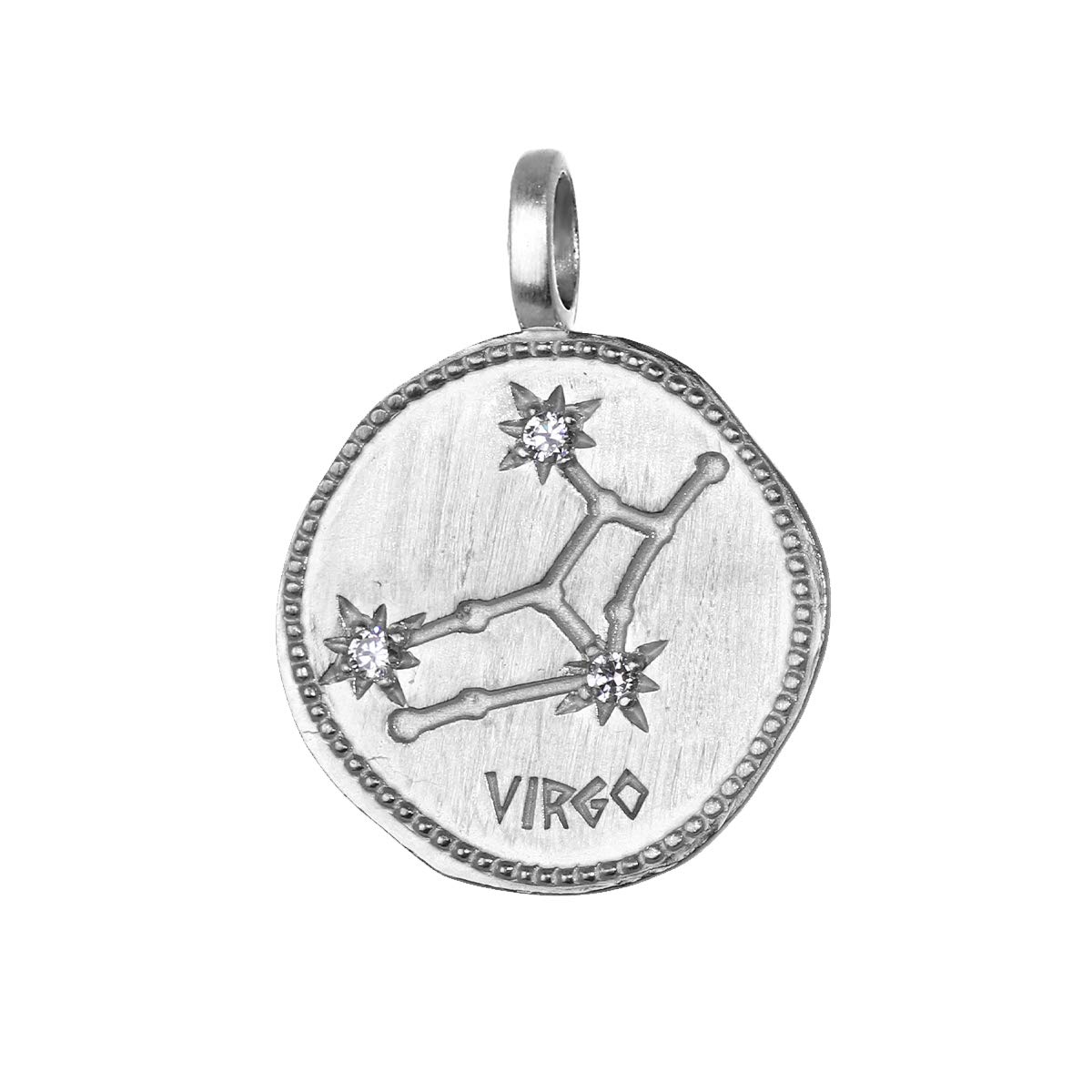 NKlaus Virgo star sign 925 sterling silver 16mm pendant horoscope Zodiac 1693
