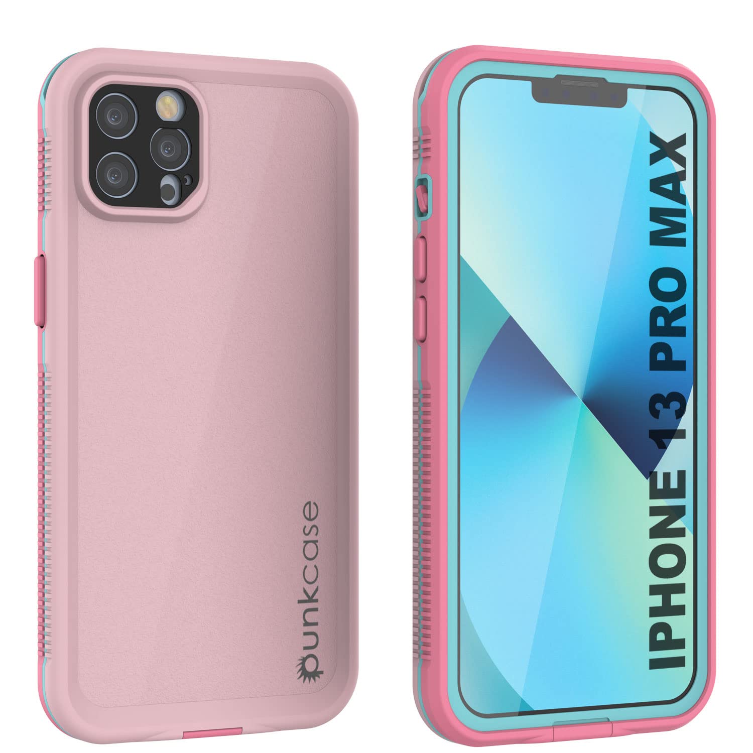 Punkcase Designed for iPhone 13 Pro Max Waterproof Case [Aqua Series] [Slim Fit] [IP68 Certified] [Shockproof] [Dirtproof] [Snowproof] Armor Cover for iPhone 13 Pro Max (2021) (6.7") [Pink]