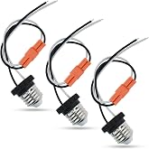DALQUIS 3 Pcs E26 Socket Adapter | Medium Base Male Screw in Light Bulb Socket Pigtail, Socket Adapter Pigtail for Led Ceiling Lights Downlight