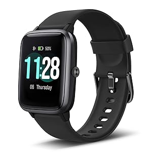 LETSCOM Smart Watch Fitness Tracker Heart Rate Monitor Step Calorie Counter Sleep Monitor Music Control IP68 Water Resistant 1.3" Color Touch Screen Activity Tracking Pedometer for Women Men Kids