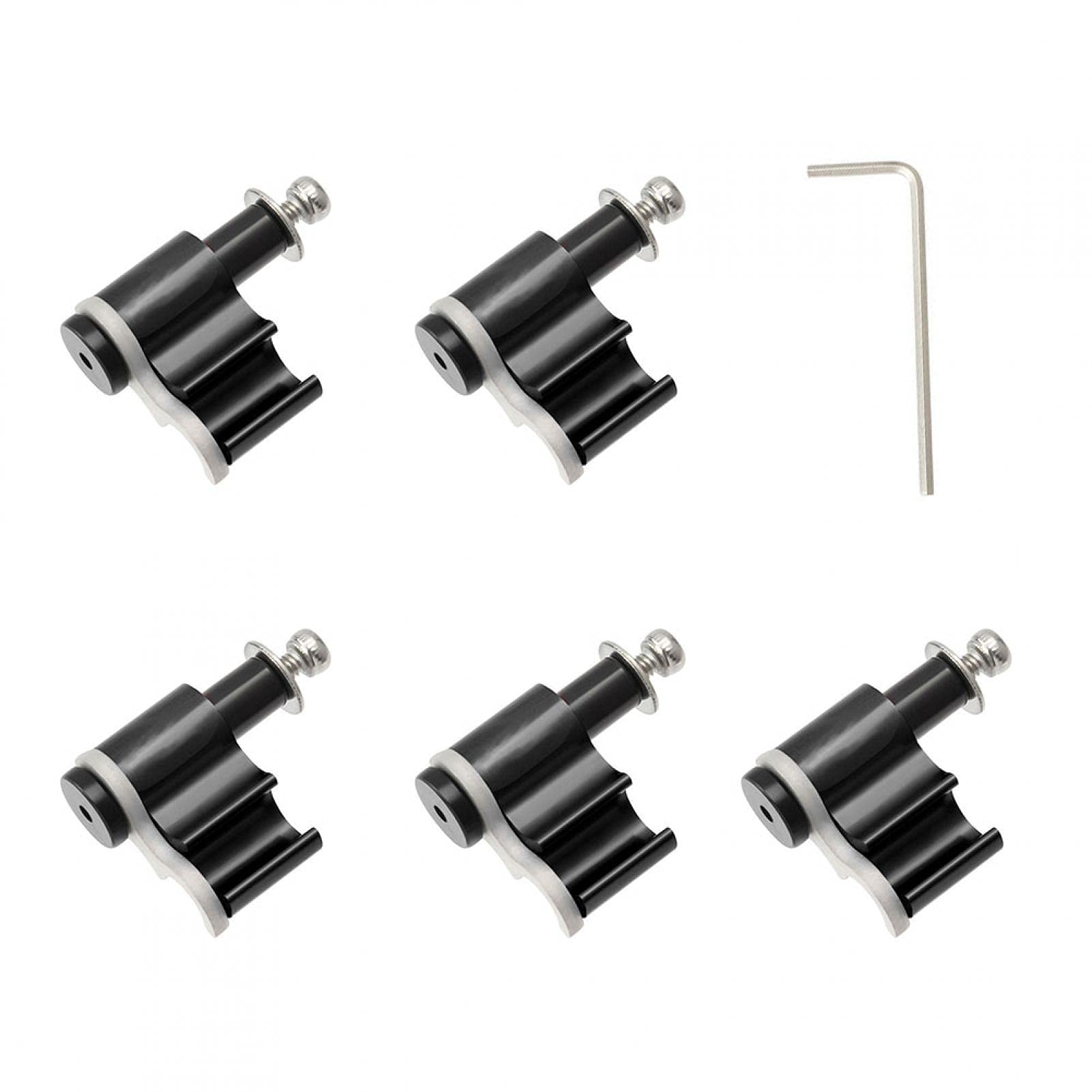 ALEOHALTER 5pcs Bike Hose Clips, Bike Brake Line Holder Hydraulic Disc Rustproof Wear-resistant with Wrench(Black)