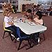 Lifetime 80161 4' Commercial Adjustable Height Folding Table Tabletop with Bronze Frame, Almond