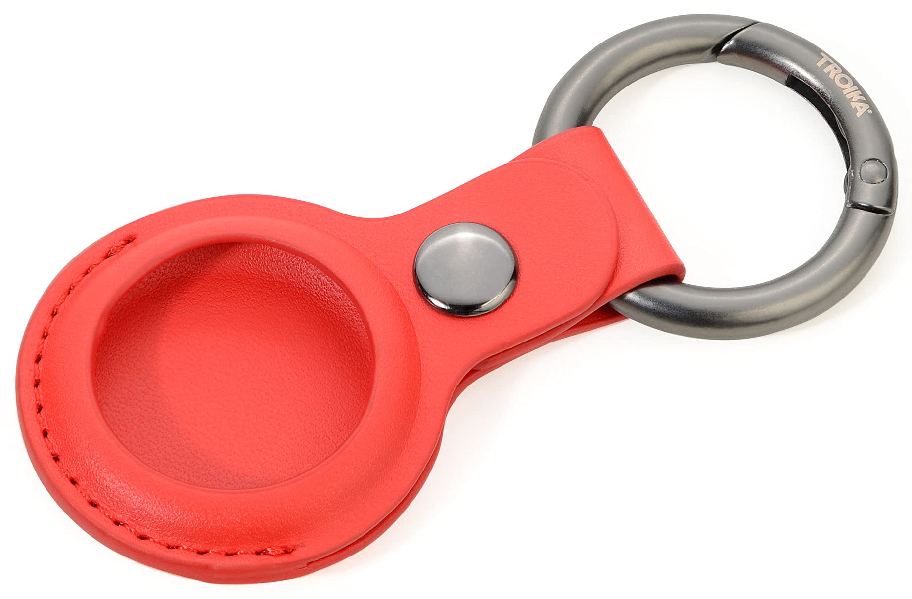 Troika Airtag Cover Keychain Protective Case for Apple AirTag in Red KR21-20/RD