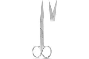 BOUJEE TRENDS Precise Quality Stainless Steel Surgical Dressing Scissors Medical Dissecting Sharp Scissors Straight General Art Craft Paper Shears (Sharp/Sharp)