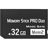 Original 32GB Memory Stick Pro Duo MARK2,High-Speed Memory Stick Duo Compatible with PSP1000 2000 3000 Accessories and Camera Memory Cards