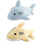 Leadigol Cute Shark Plush Keychain, Stuffed Animal Charm Keyring for Gift, Ocean Animal Plush Keychain, Small Shark Party Favors, Handbag Pendant Keychain Decoration