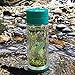 Libre Tea Durable Glass Infuser Bottle with Mesh Strainer for Loose Leaf, Matcha, Fruit Water and Coffee, Used Iced or Hot, Perfect for Travel, BPA-Free, 14 oz, Starburst Teal