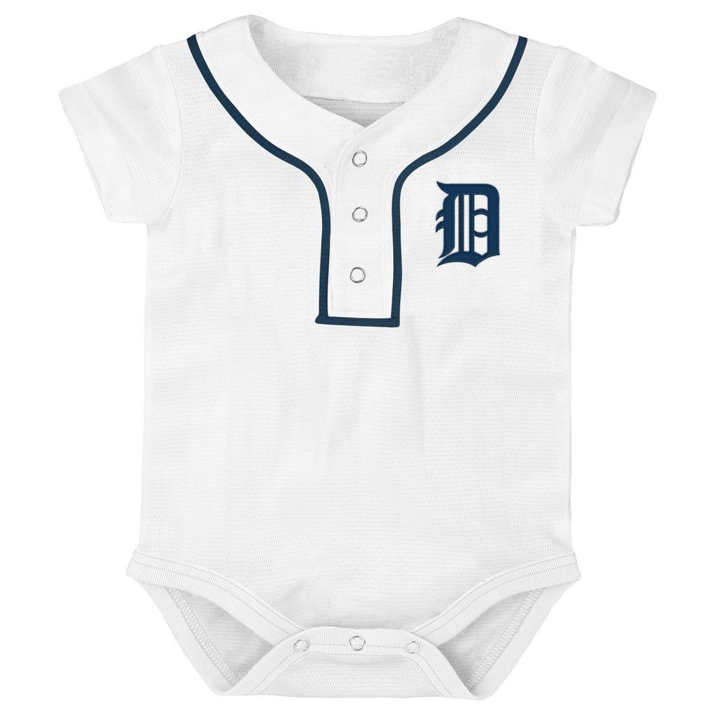 Detroit Tigers White Newborn Infants Cool Base Home Creeper Jersey Baby