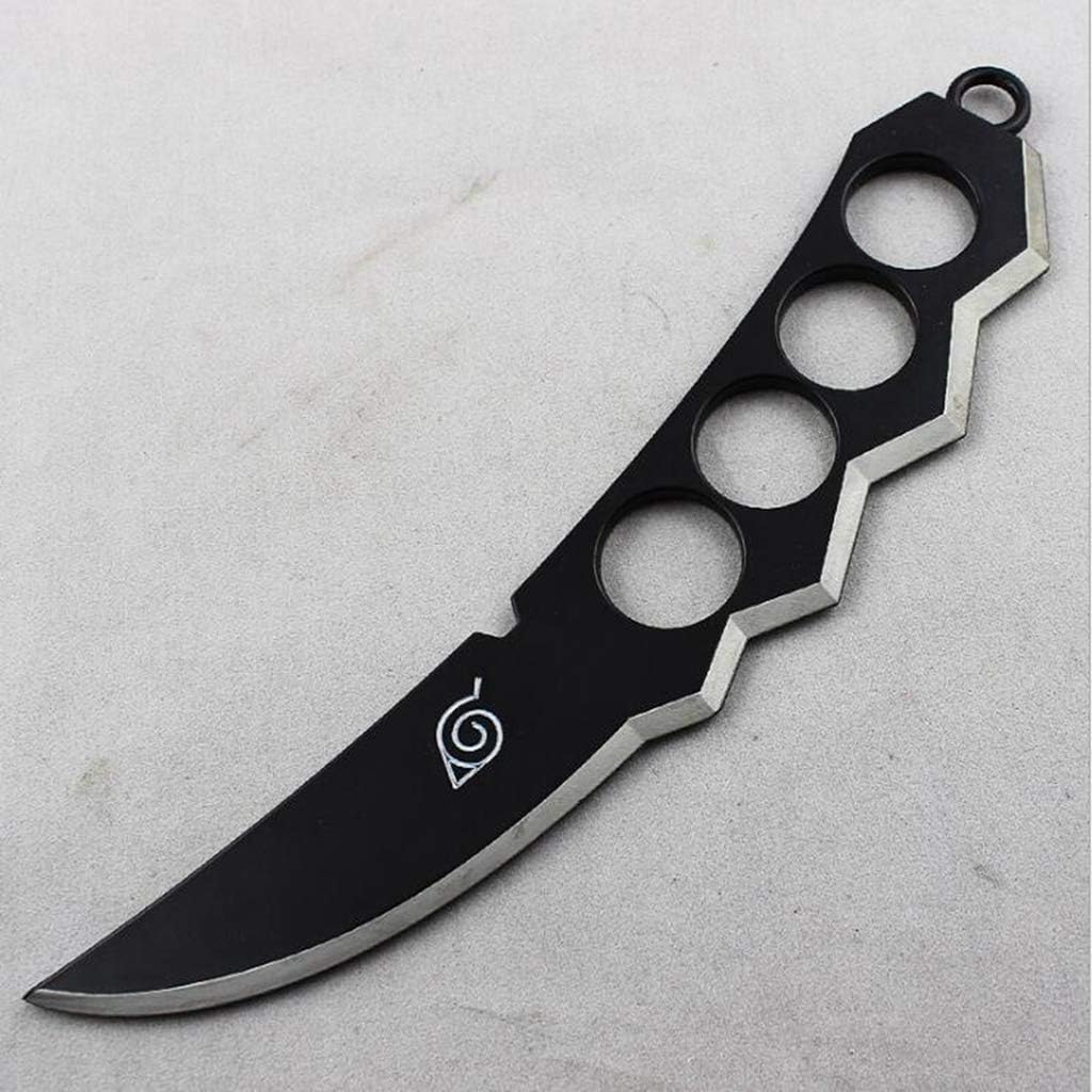 ?No Blade?Kunai Hidan Namikaze Minato Momochi Zabuza Sword Metal Weapon Sword Sabre Model Figure Gift Keychain (H)