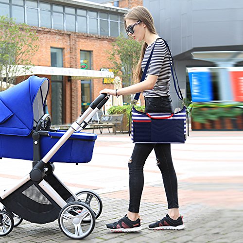 IntiPal Baby Stroller Organizer Bag with Portable Changing Mat