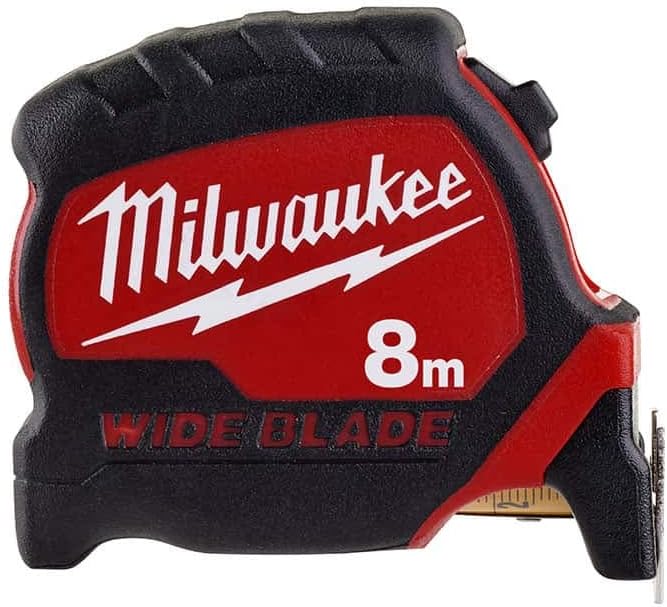 Milwaukee PREMIUM flexometer 8m x 33mm, Red, 8 m