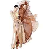 ORIDOOR Women's Fairy Lyric Dance Skirt - Gradient Chiffon Swing and Ballet Modern Dance Skirt