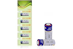 MJKAA Pack of 5 A23 Battery 12V Alkaline 60 mAh 12 Volt for Garage Doors Opener, Ceiling Fans Doorbells Remotes MN21 23GA GP23AE A23S LR23A L1028