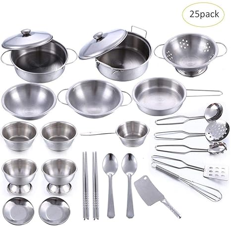 Gift Sets Luerme Chef Set For Kids Role Play Kitchen Toy Children