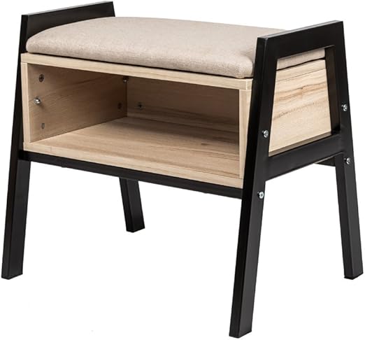 Amazon Com Homesailing Modern Small Entryway Shoes Storage Bench Stool Ottoman Wooden Stackable Shoe Storage Rack Cabinet With Seat Cushion For Hallway Door White Kitchen Dining