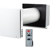 VENTS-US Twinfresh Expert RA1-50-2 Ductless Single Room Ventilator | Through The Wall Ventilation Fan with Remote Control and Built-in Humidity sensor, Timer and Weekly Scheduler