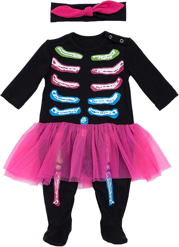 baby girl skeleton pajamas