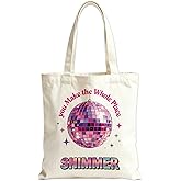 LUFARO Canvas Tote Bag for Women, Reusable Grocery Bags for Shopping, Shoulder Totes for Work Daily Vacation, Cute Aesthetic Tote Bags for Adult Daily Use, Purple Earth, 14 * 15 in, 1PCS