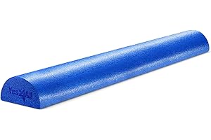 Yes4All Medium Firm Half Foam Rollers for Post-Workout Relaxation, 12/18/24/36 inch PE Foam Roll for Back Massage & Yoga Exercise