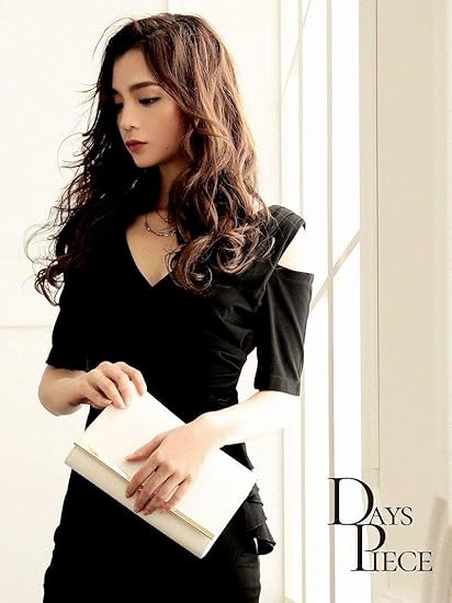 Amazon リューユ Ryuyu キャバ ドレス キャバドレス キャバクラ キャバワンピース パーティードレス Dayspiece 韓国ドレス 黒 ロング丈 ドレープ 5028 S 1 ブラック 100 ワンピース チュニック 通販