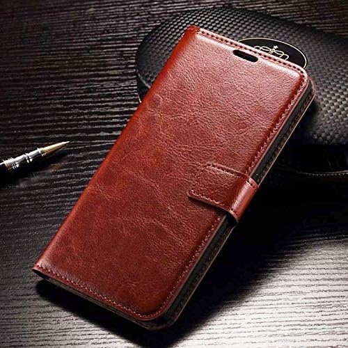 Samsung Galaxy S8 Flip Cover Leather Case Premium Luxury Revel Touch Cover for Samsung Galaxy S8 Samsung Galaxy s8 Brown Color