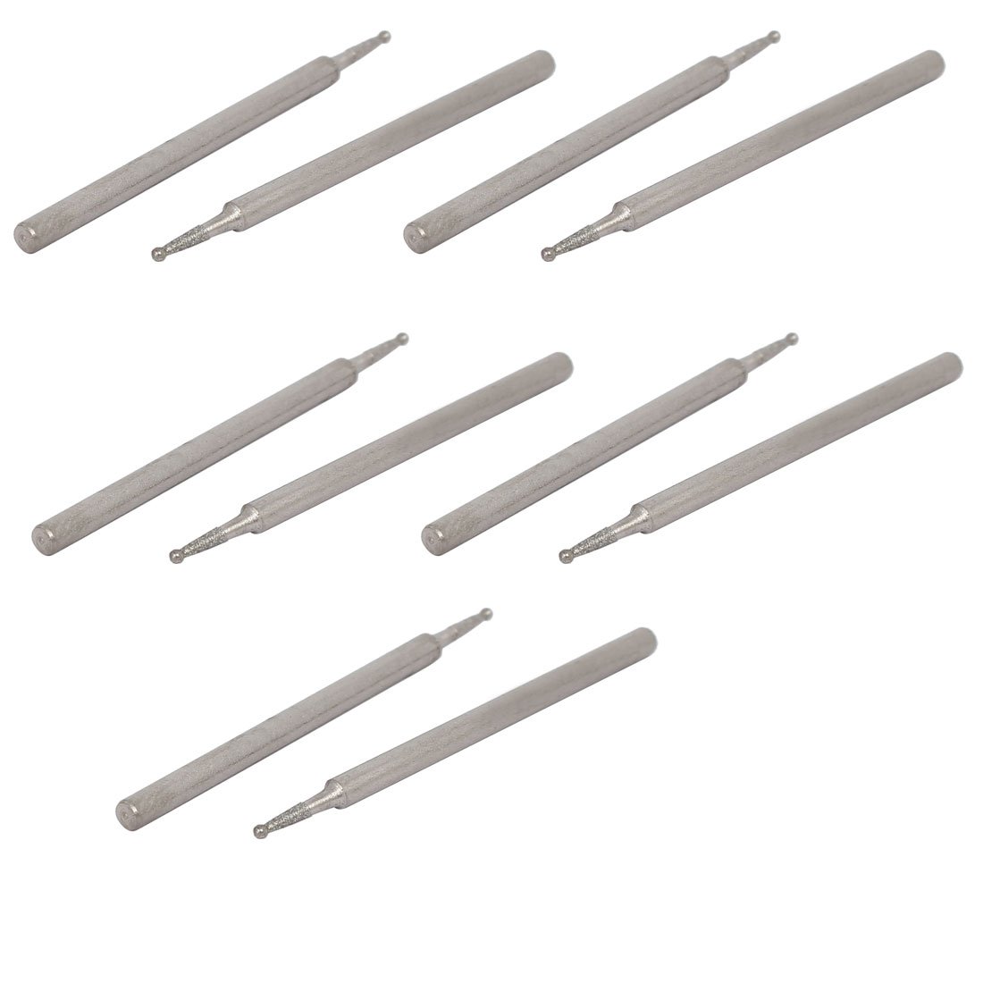 Sourcingmap 2.35mm Shank 1mm Dia Diamond Head Ball Shaped Grinding Mounted Point Bit 10pcs