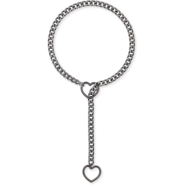 delivery Heart chain necklace ネックレス Amazon.com: Heart Slip Chain Necklace for Women Goth Choker