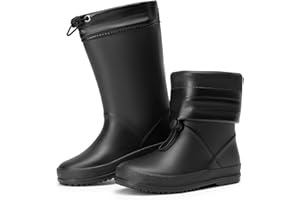 DREAM PAIRS Kids Rain Boots Boys Girls Lightweight Boots Waterproof Easy-on Outdoor Playing Rain Boot Toddler Unisex-Child