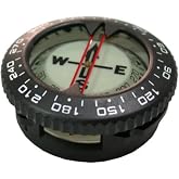 Scuba Choice Diving Compass Module - Glow in the Dark, Aluminum, 80M Max Depth, Portable, 25&deg; Tilt, Compact &amp; Durable - Reliable Underwater Navigation, Gear Divers, Marine Navigation Tool