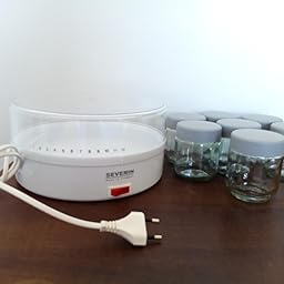 SEVERIN Yogurtera, Incl. 7 Tarros de 150 ml, Marcador de Memoria ...
