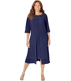 Catherines Women's Plus Size Masquerade Beaded Dress Set with Jacket  (Petite Available) - 18 W, Victoria Purple at Amazon Women's Clothing store